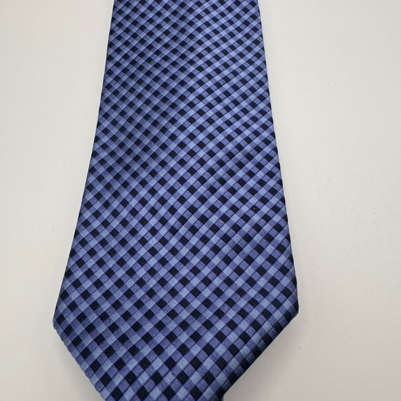Vintage Wembley Necktie Mens Blue Geometric 100% Silk Tie Modern Tie Classic - Picture 2 of 8